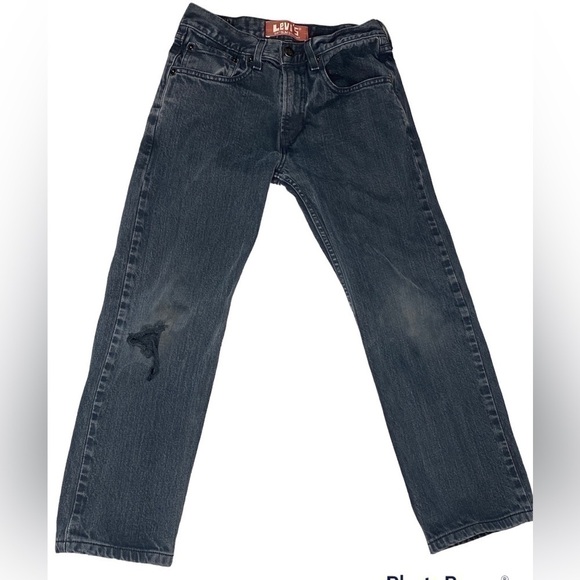 LEVIS 514 SLIM STRAIGHT RED TABS BLACK JEANS SIZE 29 - Picture 2 of 7